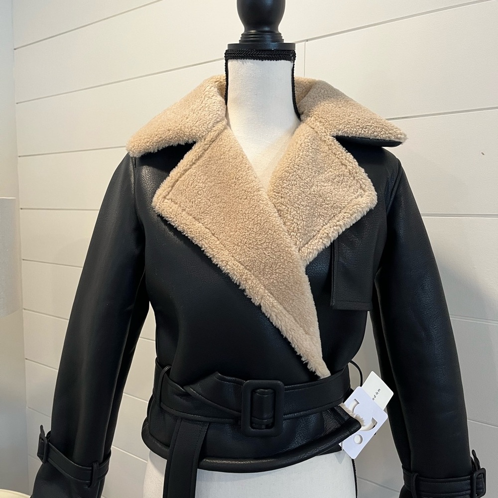 BRAND NEW!! Vegan leather jacket
